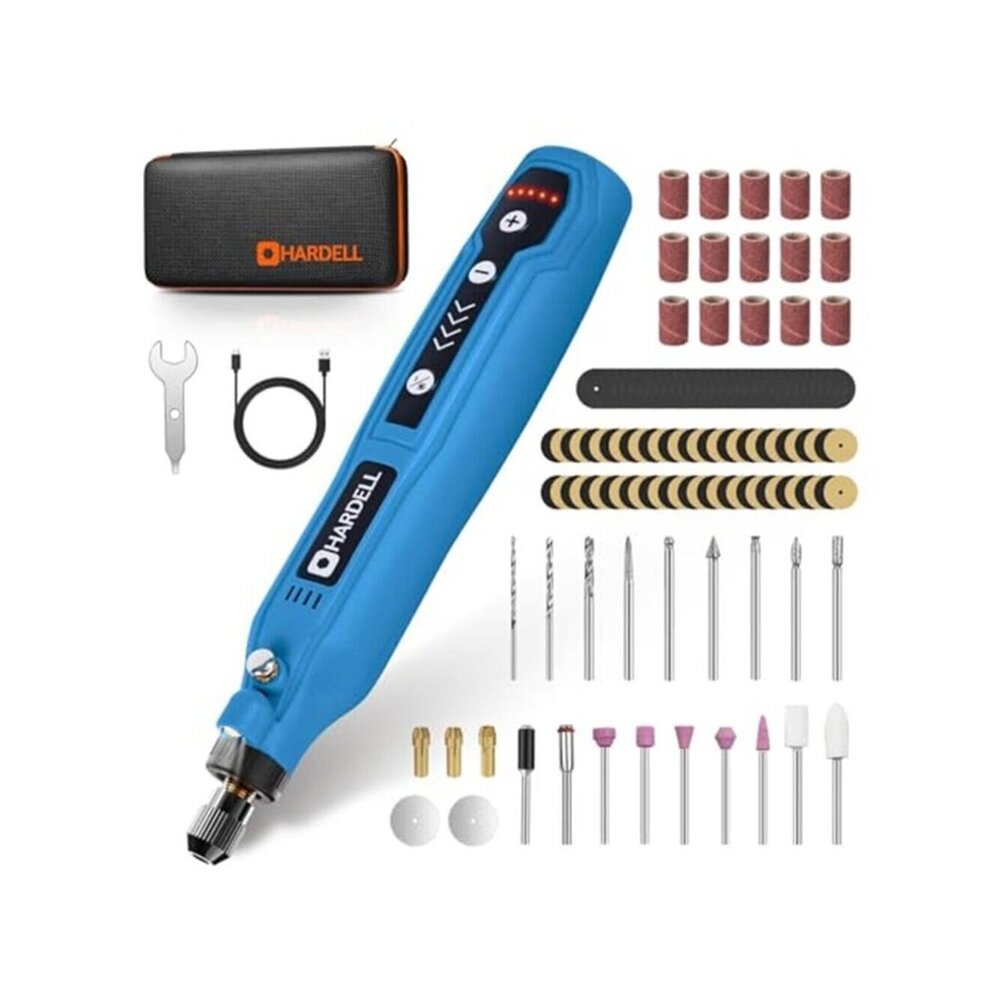 Versatile Cordless Mini Rotary Tool  5 Speed Settings + 69 Bits
